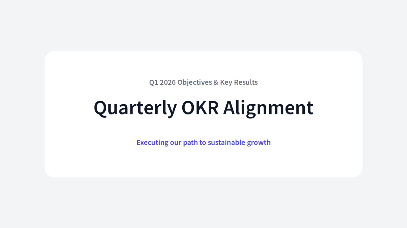 Company OKRs template preview