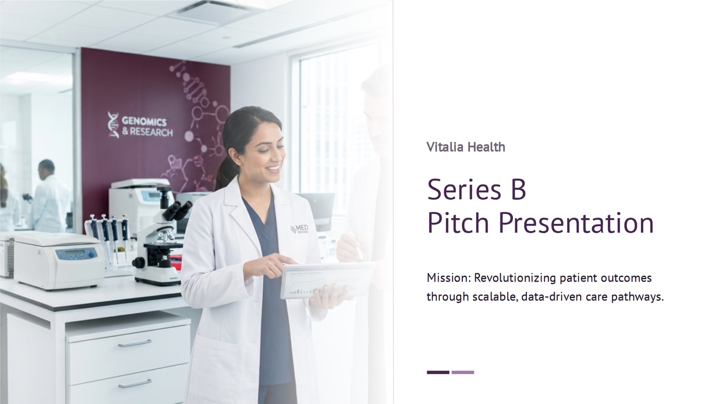 Series B pitch deck template preview