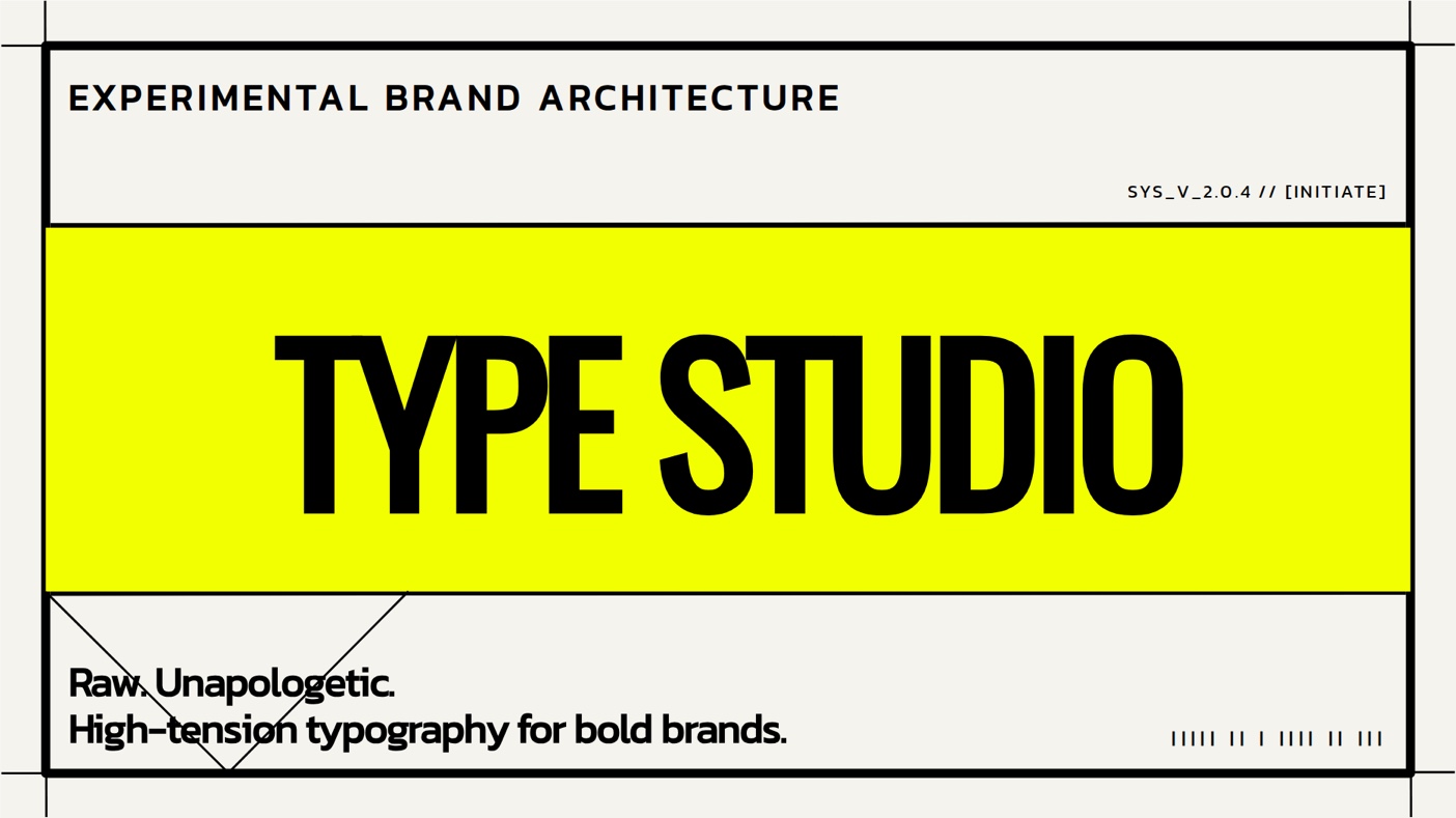 Brutalist studio deck template preview