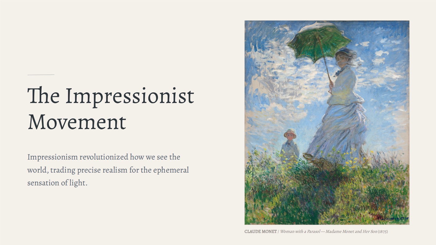 Art history lecture template preview