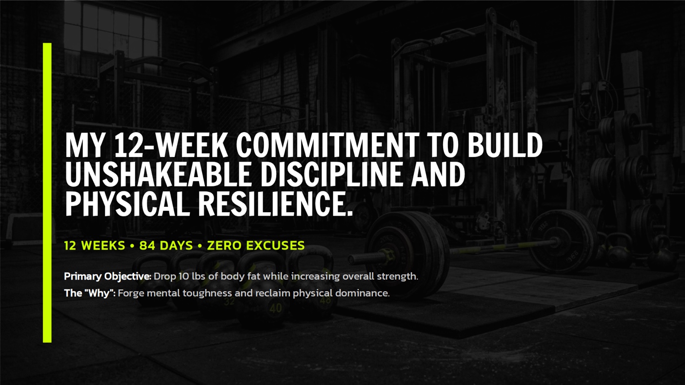 Fitness plan template preview