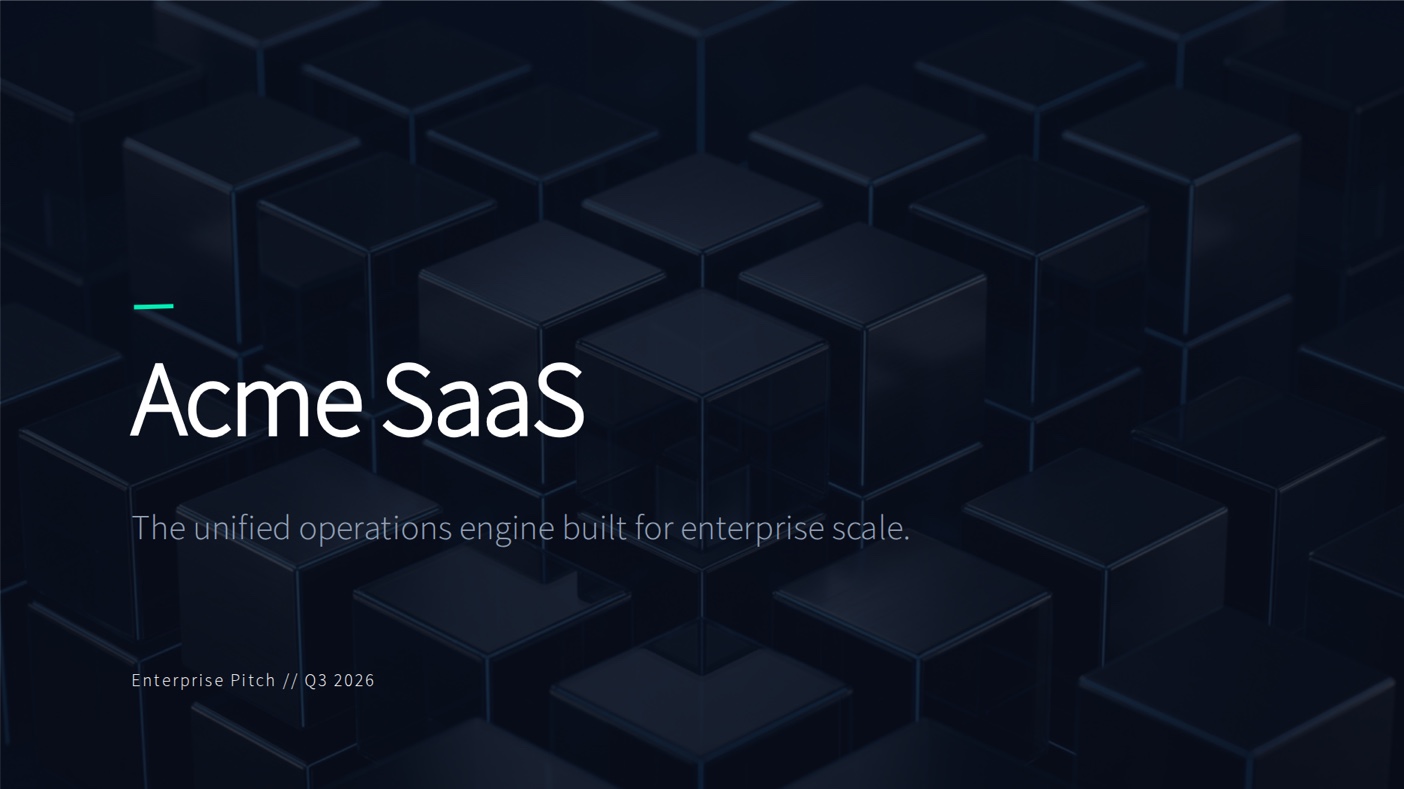 Software sales deck template preview