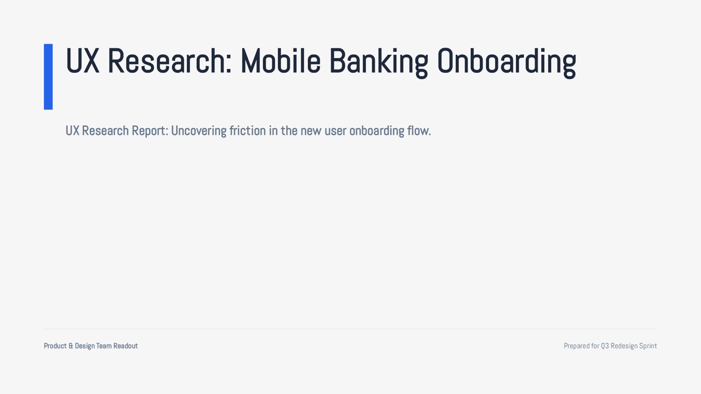 UX research report template preview