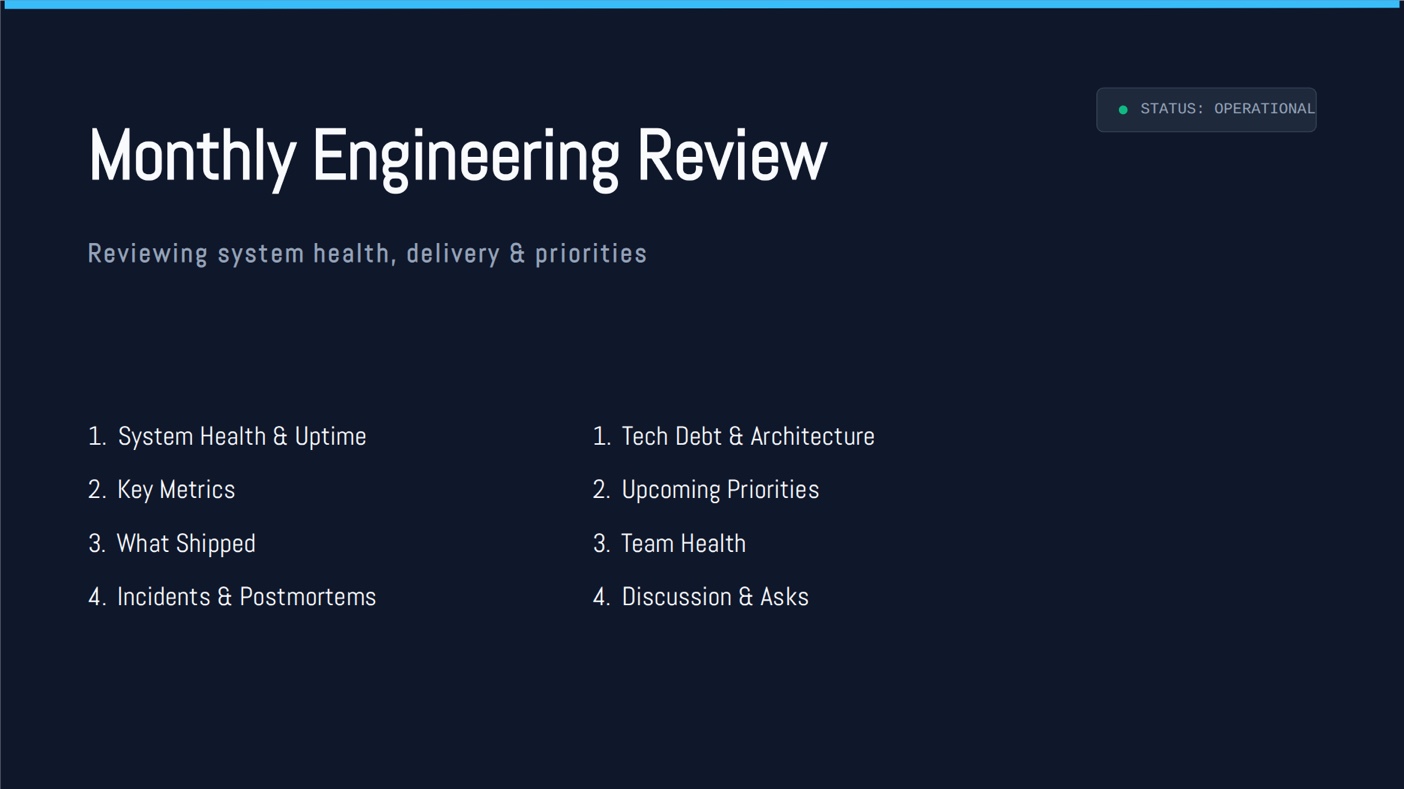 Engineering review template preview