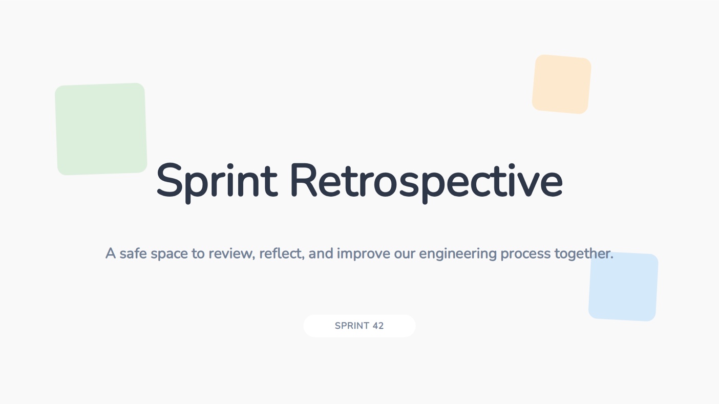 Sprint retrospective template preview
